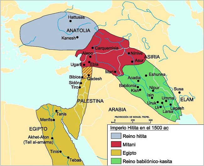 Imperio Hitita: mapa
